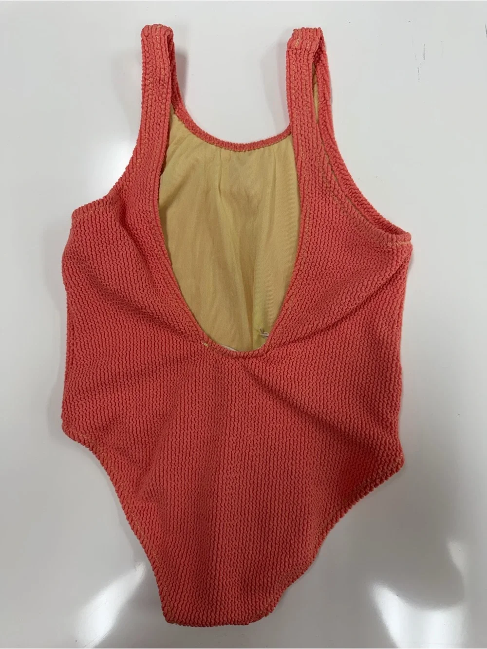 Zara Home Kids Textured Coral One-Piece Swimsuit Size 4-5 Years
